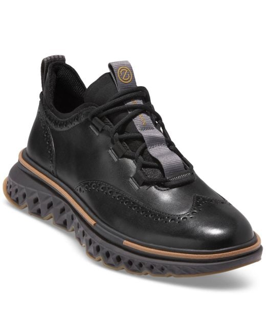 Cole Haan Black 5.zerøgrand Wingtip Oxford Shoe for men