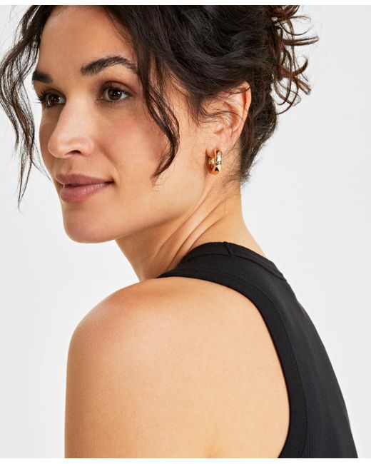 On 34th Black Ribbed High-neck Tank Top