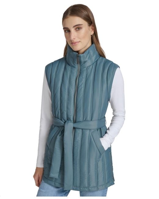 Marc New York Blue Andrew Marc Sport Quilted Tunic Vest