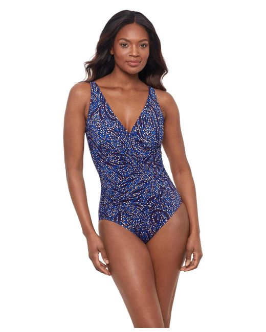 Miraclesuit Blue Oceanus Dd One Piece Swimsuit