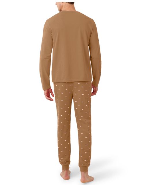 Lacoste Brown 2-piece Jersey Top And Pajama Set for men