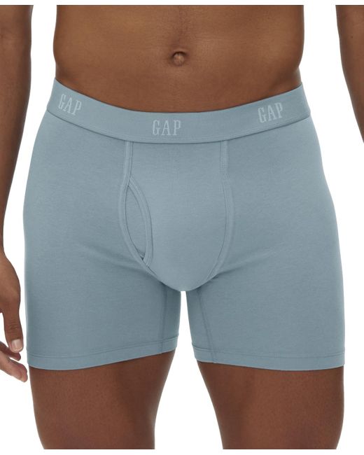 Gap Blue 3-pk. Stretch Fly-front 5" Boxer Briefs for men
