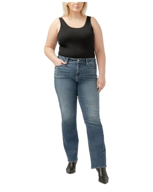 Silver Jeans Co. Plus Size Suki Curvyfit Slim Bootcut Jeans in Blue Lyst