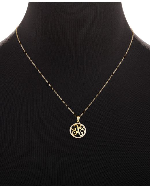 Giani Bernini Metallic Cubic Zirconia Pave Monogram X Pendant 18" Necklace
