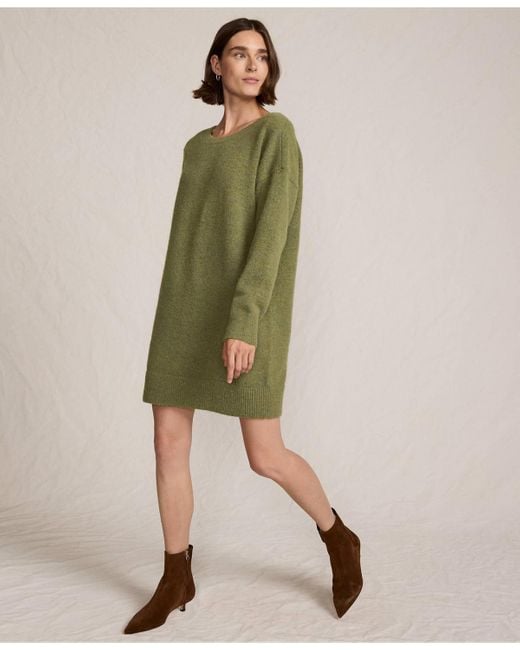 green fuzzy dress ZIFang Women's Fuzzy Pullover Sweater Dress Loose Oversized Long Knitted Tops Crew Neck Long Sleeve Soft Comfy Tunic Short Dresses Green 3XL