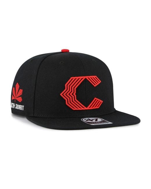 47 Brand Black Cincinnati Reds 2023 City Connect Captain Snapback Hat for men