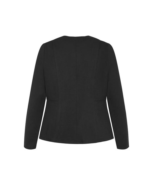 City Chic Black Plus Size Peyton Ponte Jacket