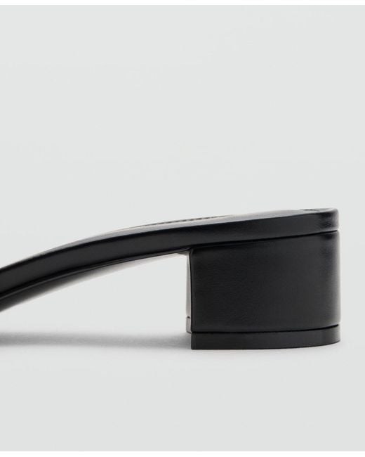 Mango Black Block-heel Strap Sandals