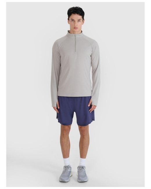 4F Gray Quick-drying Running Longsleeve for men