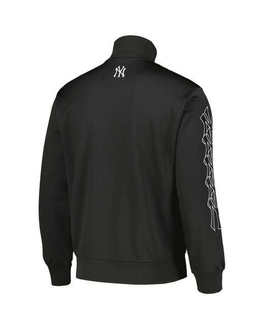 Pleasures Black New York Yankees Pitcher Full-zip Track Jacket for men