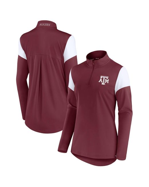 Fanatics Purple Texas A&m aggies Block Party Quarter-zip Top
