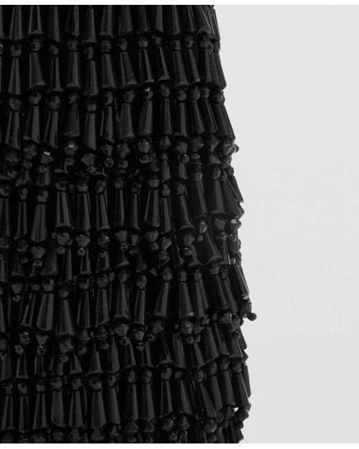 Mango Black Beaded Handbag