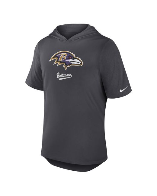 Nike Black Baltimore Ravens Tri-blend Performance Hoodie T-shirt for men