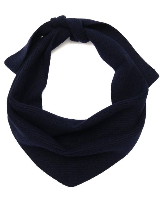 Kate Spade Blue Knit Triangle Scarf