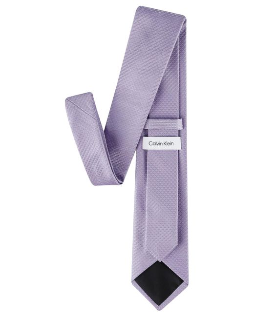 Calvin Klein Purple Spencer Solid Grid Tie for men