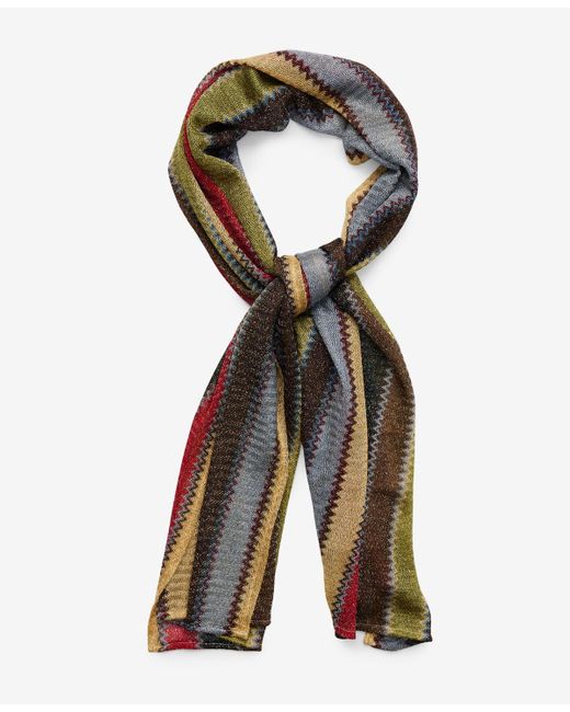 Steve Madden Multicolor Chevron Shimmer Pattern Oblong Scarf