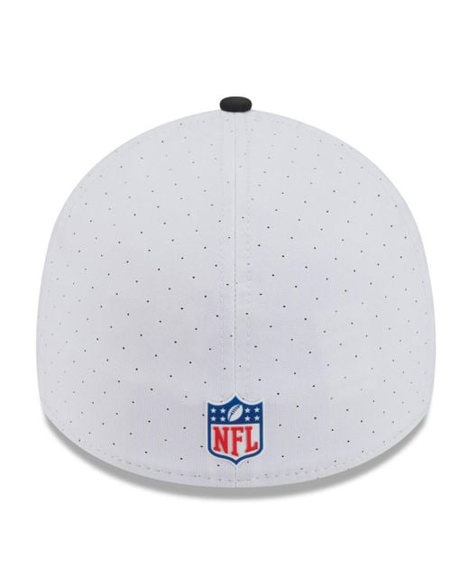 KTZ White/black Atlanta Falcons 2025 Nfl Training Camp 39thirty Flex Hat for men