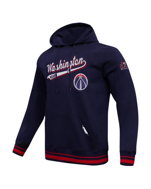 Pro Standard Blue Washington Wizards Script Tail Pullover Hoodie for men