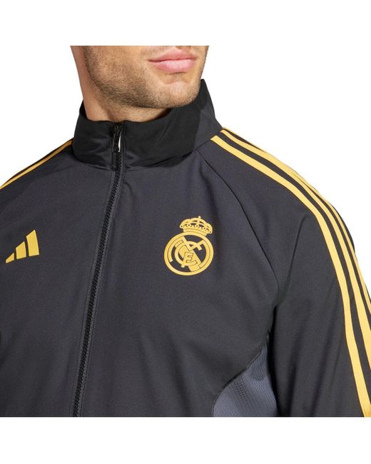 Adidas Gray Real Madrid 2023/24 Anthem Full-zip Jacket for men