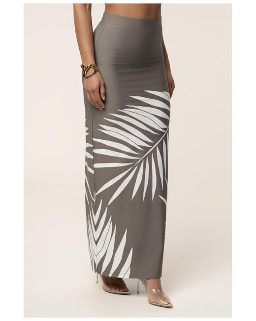 JLUXLABEL Natural Palm Print Fantasy Skirt Set
