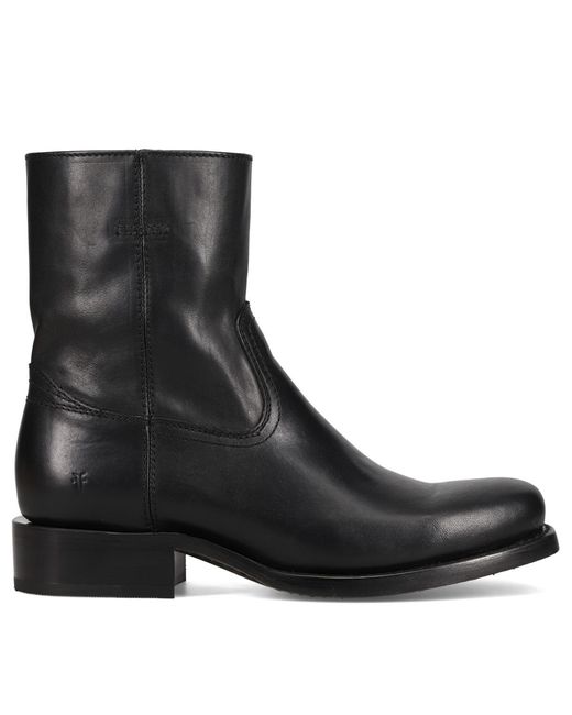 Frye Black Campus Inside Side-zipper Ankle Boots for men
