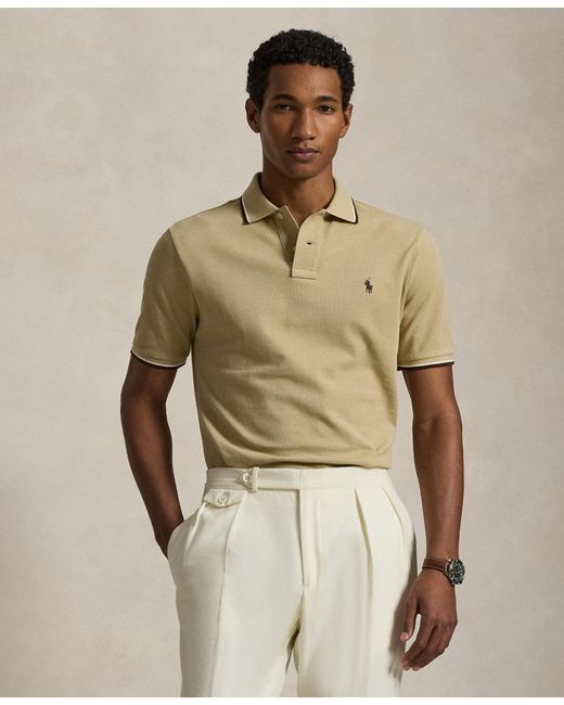Polo Ralph Lauren Classic-fit Mesh Polo Shirt in Natural for Men | Lyst