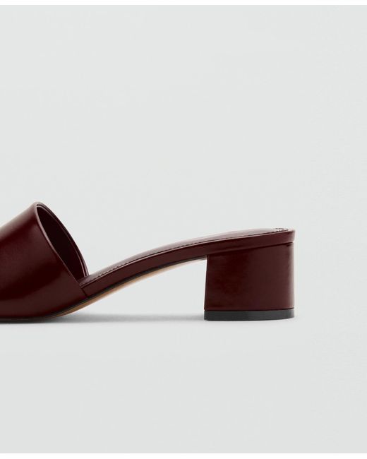 Mango Brown Block-heel Strap Sandals