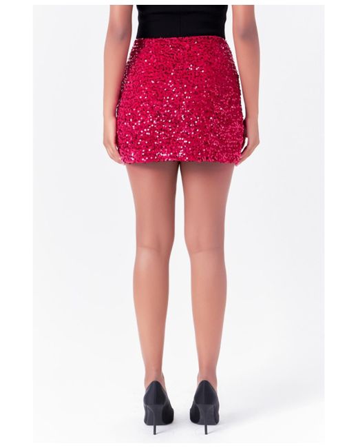 Endless Rose Sequins Velvet Skirt in Red Lyst