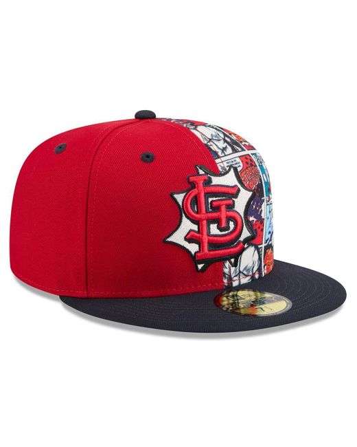 KTZ Red/navy St. Louis Cardinals 2025 Mlb Diamond Hero Edition 59fifty Fitted Hat for men