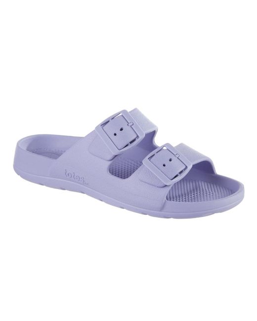 Totes Blue Double Buckle Adjustable Slide