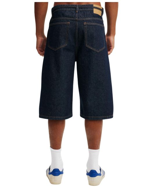 Cotton On Blue Super baggy Jean Shorts for men
