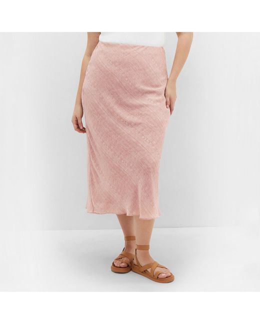 City Chic Pink Plus Size Newberry Street Skirt