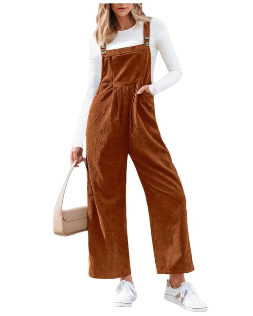 corduroy overall dress orange Corduroy Overall Dress