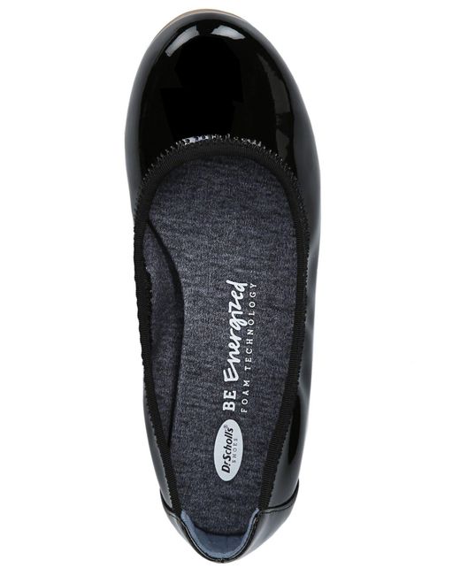 dr scholl's black patent leather flats