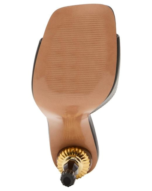 Steve Madden Black Sia Novelty Square-toe High-heel Dress Sandals