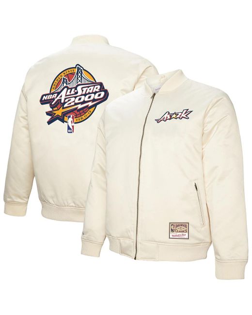 Mitchell & Ness Natural Â 2000 Nba All-star Game Full-zip Satin Jacket for men