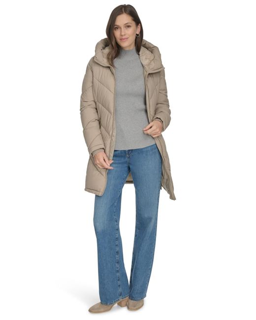 Calvin Klein Natural Lined Hooded Puffer Coat