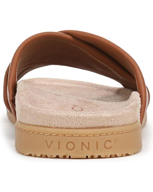 Vionic Brown Etna Slide Sandals