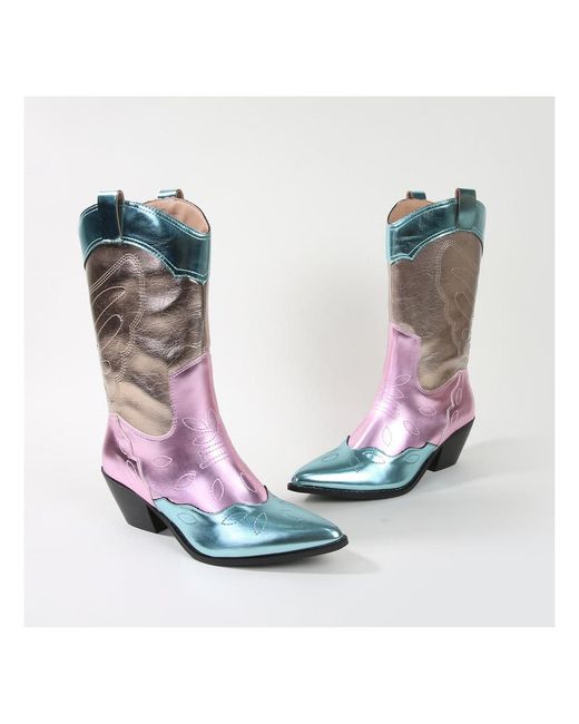 BERNESS Blue Myrtle Western Boots
