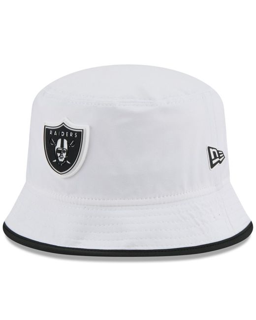 KTZ White Las Vegas Raiders 2025 Nfl Training Camp Stretch Bucket Hat for men