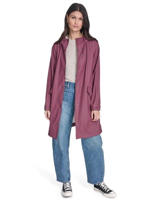 Levi's Red Raglan Sleeve Rain Jacket