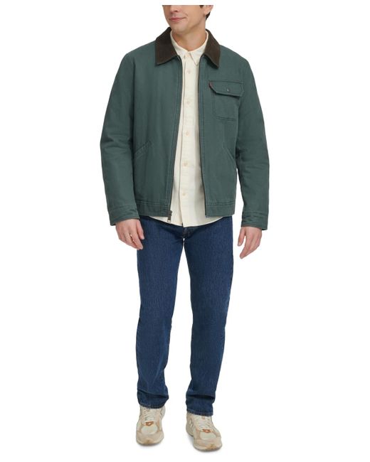 Levis Men Cotton Twill Utility Zip Front store Jacket