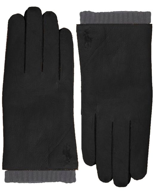 Polo Ralph Lauren Leather Gloves in Black for Men Lyst