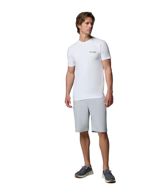 Columbia White Pfg Rico Graphic T-shirt for men