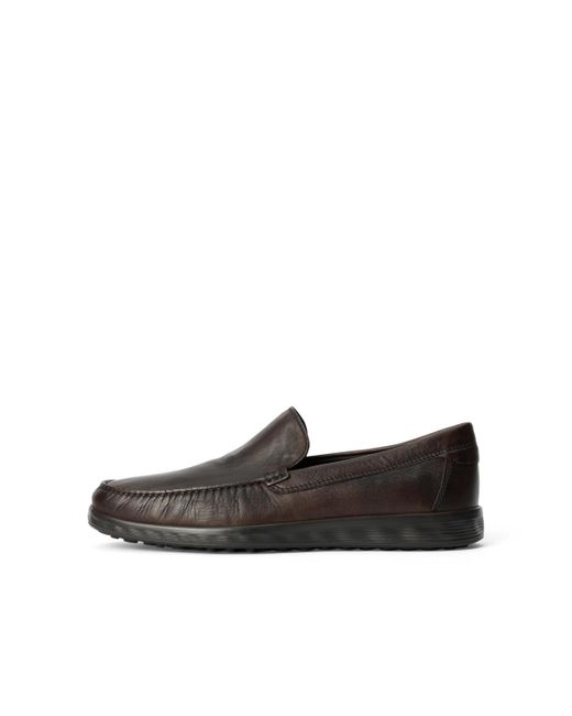 Ecco Brown S Lite Classic Leather Slip-on Moccasin for men