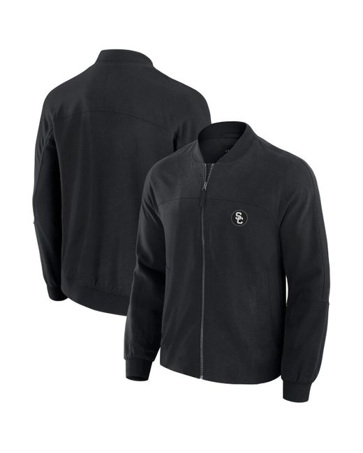 J. Palmer Black Usc Trojans Lightweight Cover-4 Tri-blend Full-zip Jacket for men