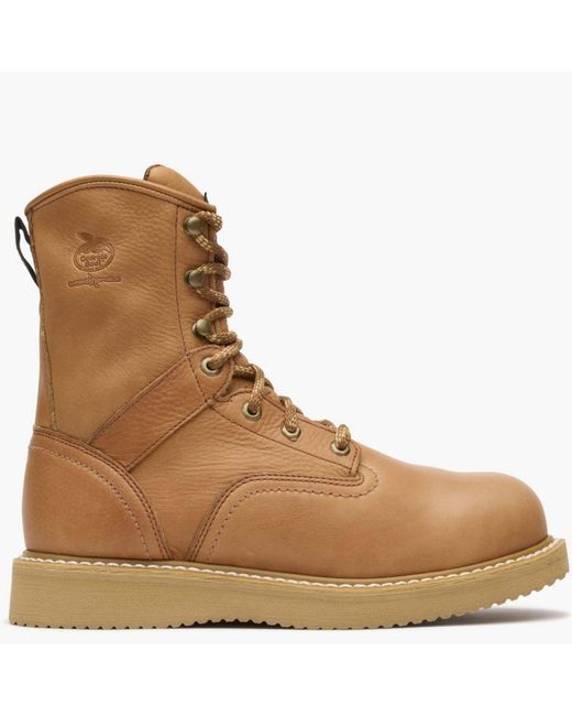 Georgia Boot Brown Wedge Steel Toe Work Boot for men