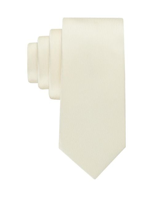 Calvin Klein White Unison Solid Tie for men