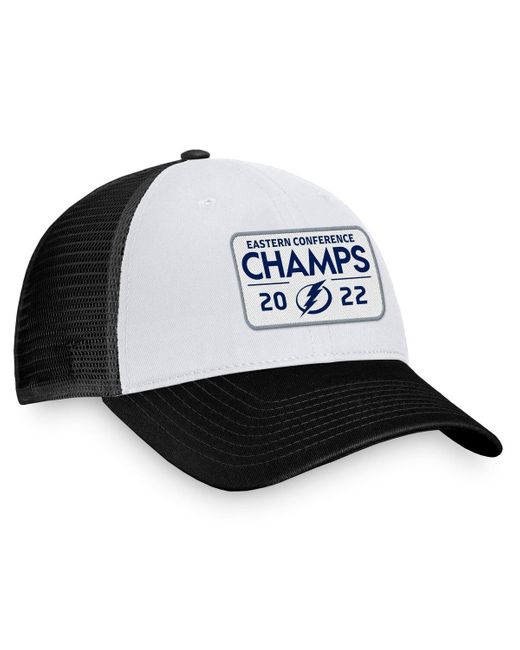 Fanatics Black Tampa Bay Lightning 2022 Eastern Conference Champions Locker Room Trucker Adjustable Hat for men