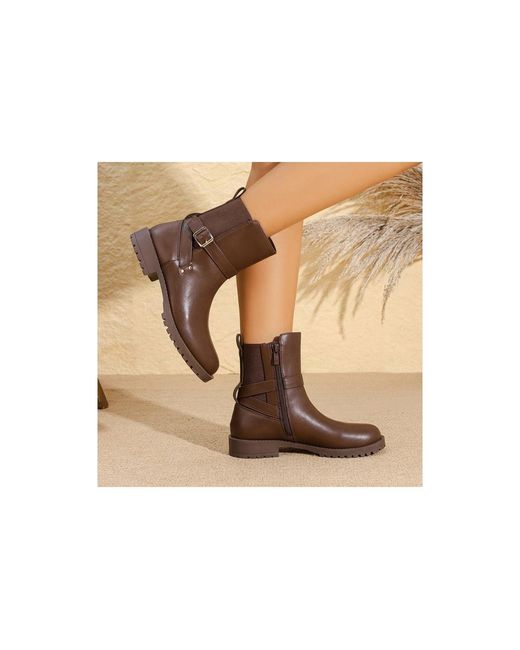 BERNESS Brown Parvin Moto Booties